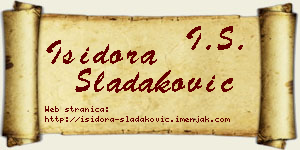Isidora Sladaković vizit kartica